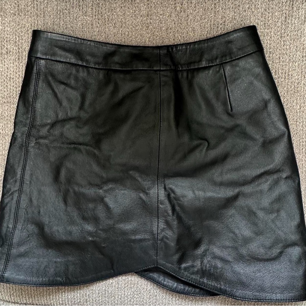 Black Leather Mini Skirt